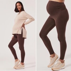 Pact Maternity Brown Leggings NWOT